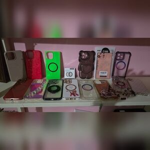 Assorted Multicolor iPhone 13 Plus Phone Cases with Ring Magnetic